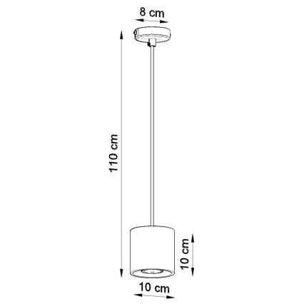 Sollux SL.0051 - Pendel ORBIS 1 1xGU10/40W/230V sort