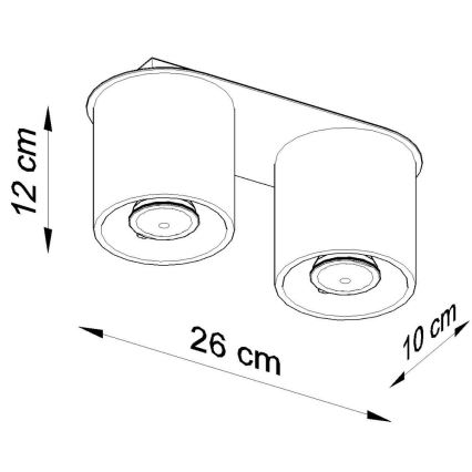 Spotlampe ORBIS 2 2xGU10/40W/230V sort