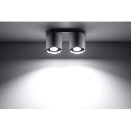 Spotlampe ORBIS 2 2xGU10/40W/230V grå