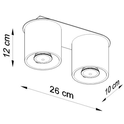 Spotlampe ORBIS 2 2xGU10/40W/230V grå