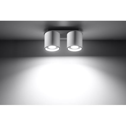 Sollux SL.0056 - Loftlampe ORBIS 2 2xGU10/40W/230V hvid