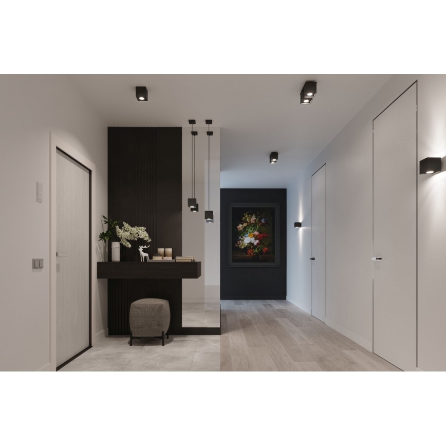 Spotlampe QUAD 2 2xGU10/40W/230V sort