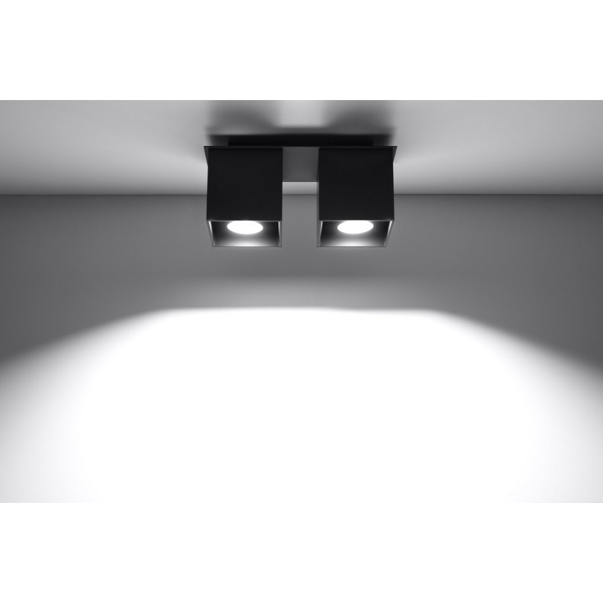 Spotlampe QUAD 2 2xGU10/40W/230V sort