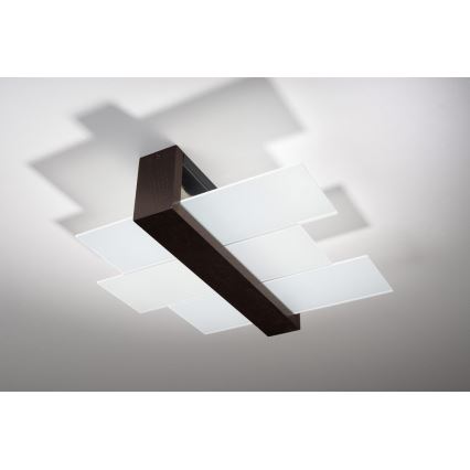 Loftlampe FENIKS 2 2xE27/60W/230V Birk/bøg/wenge