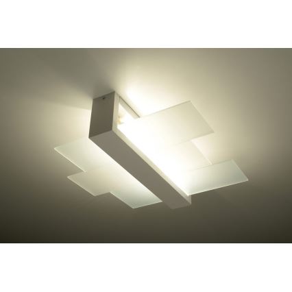 Loftlampe FENIKS 2 2xE27/60W/230V Birk/bøg/hvid