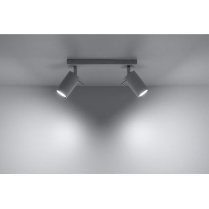 Spotlampe RING 2 2xGU10/10W/230V hvid
