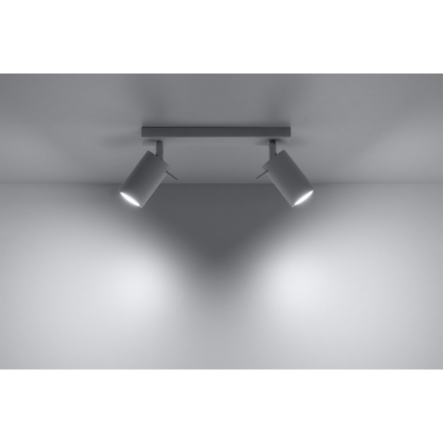 Spotlampe RING 2 2xGU10/10W/230V hvid
