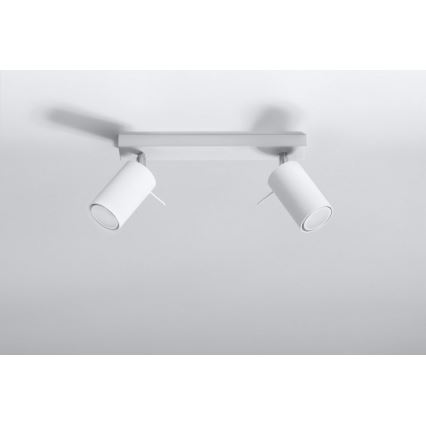 Spotlampe RING 2 2xGU10/10W/230V hvid