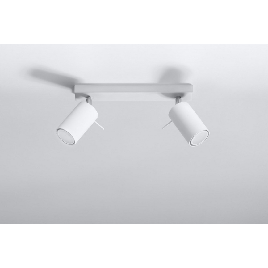 Spotlampe RING 2 2xGU10/10W/230V hvid