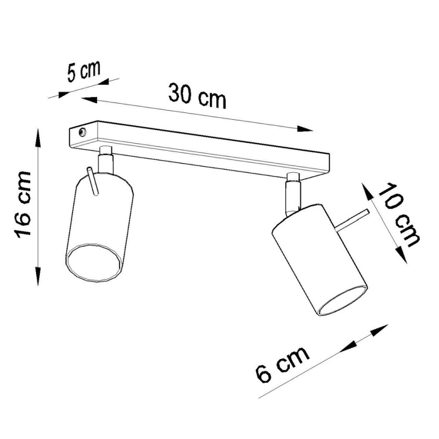 Spotlampe RING 2 2xGU10/10W/230V hvid
