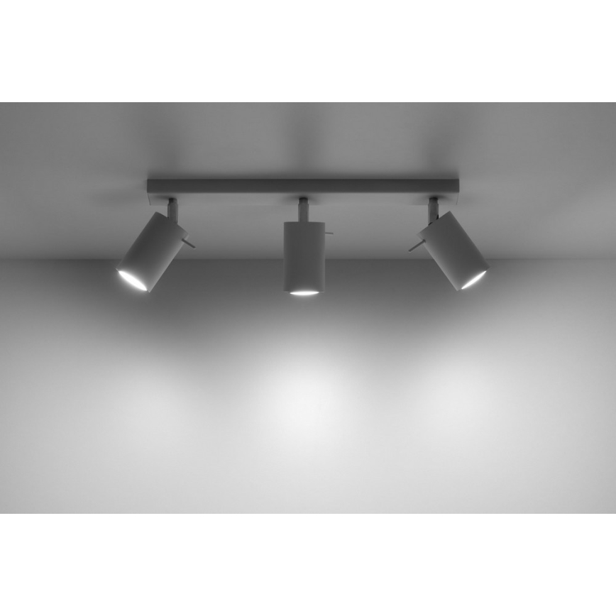 Spotlampe RING 3 3xGU10/10W/230V hvid