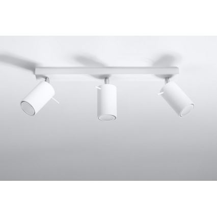 Spotlampe RING 3 3xGU10/10W/230V hvid