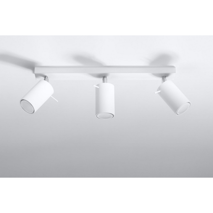 Spotlampe RING 3 3xGU10/10W/230V hvid