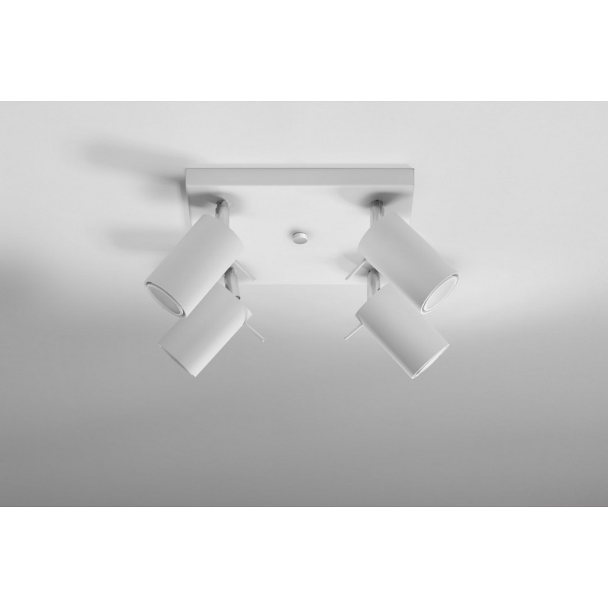 Spotlampe RING 4 4xGU10/10W/230V hvid