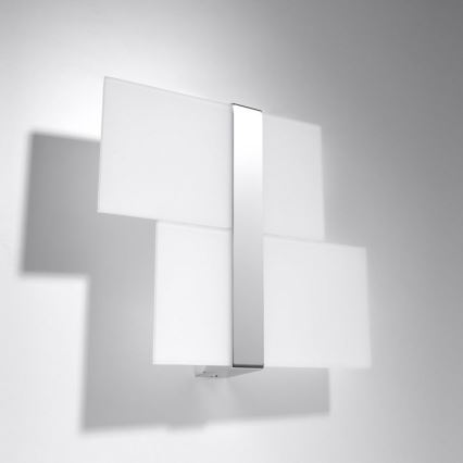 Væglampe MASSIMO 2xG9/40W/230V hvid/skinnende krom