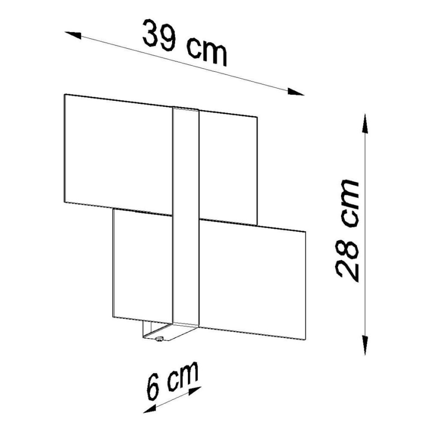 Væglampe MASSIMO 2xG9/40W/230V hvid/skinnende krom