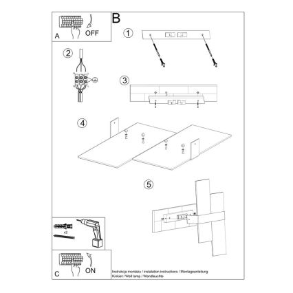 Væglampe MASSIMO 2xG9/40W/230V hvid/skinnende krom