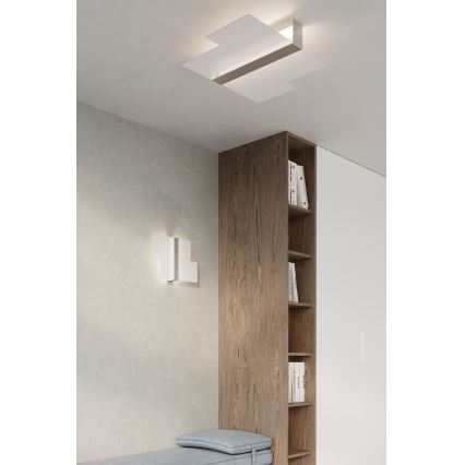 Loftlampe MASSIMO 2xE27/60W/230V hvid/skinnende krom