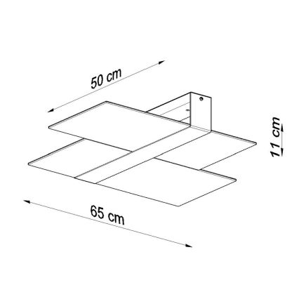 Loftlampe MASSIMO 2xE27/60W/230V hvid/skinnende krom