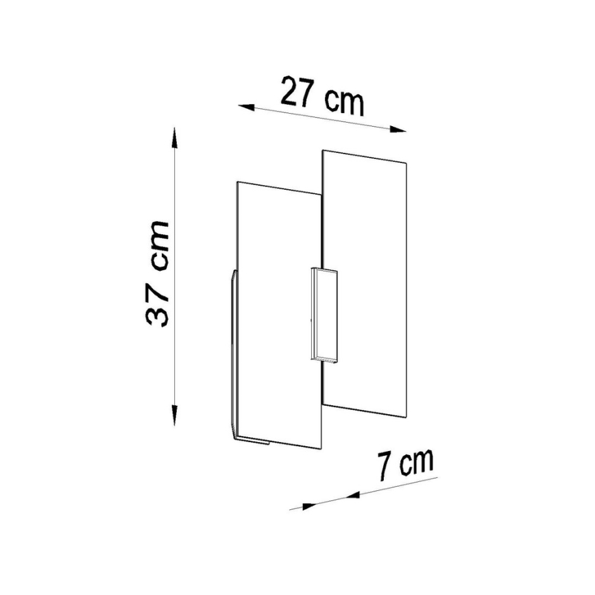 Væglampe FABIANO 2xE27/60W/230V hvid/skinnende krom