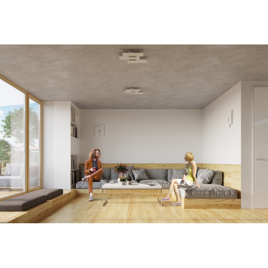 Loftlampe FABIANO 3xE27/60W/230V hvid/skinnende krom