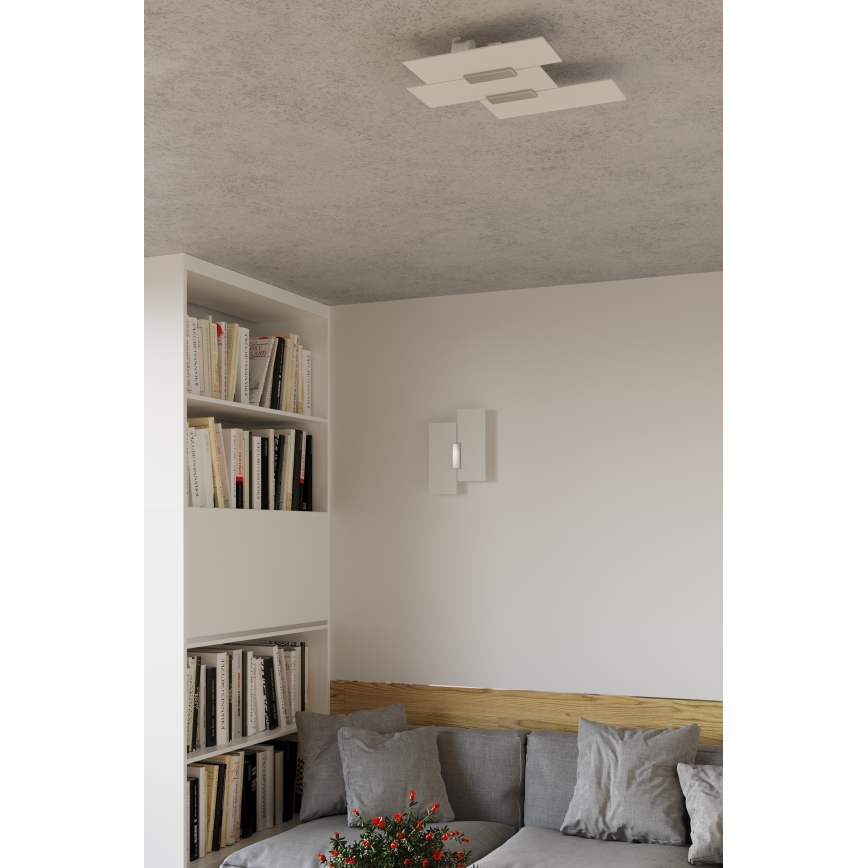 Loftlampe FABIANO 3xE27/60W/230V hvid/skinnende krom