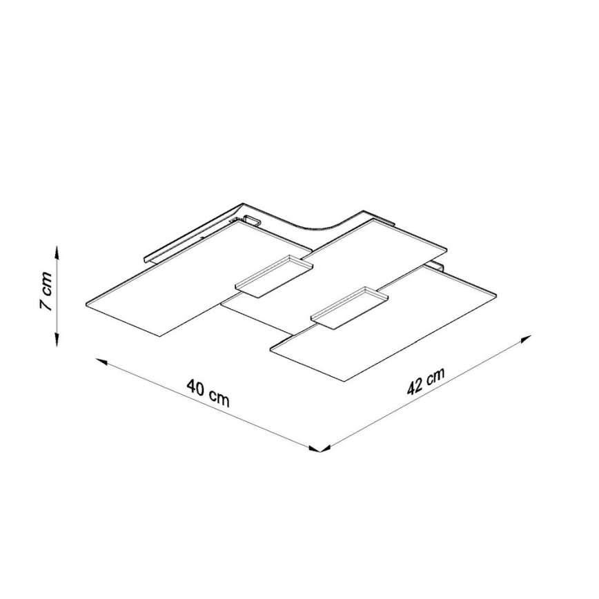 Loftlampe FABIANO 3xE27/60W/230V hvid/skinnende krom