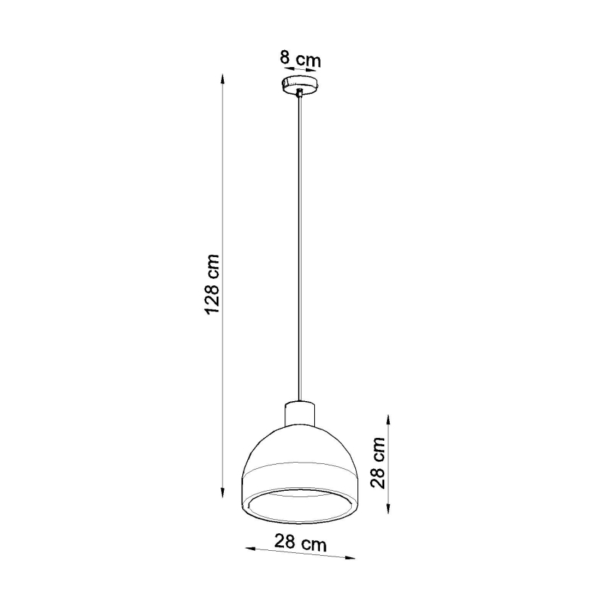 Loftlampe på kabel DAMASO 1xE27/60W/230V beton