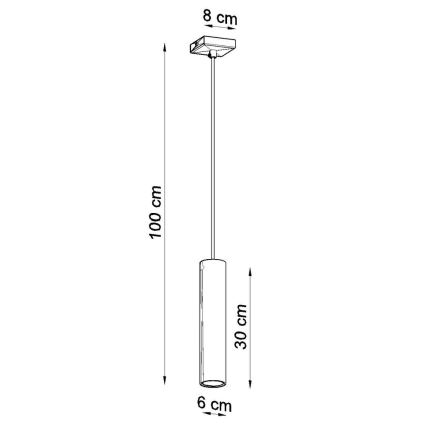 Pendel LAGOS 1 1xGU10/10W/230V hvid