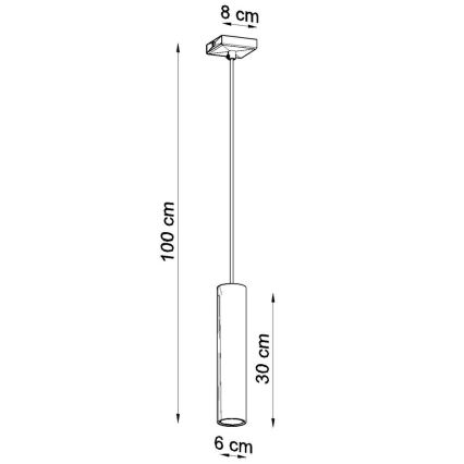 Pendel LAGOS 1 1xGU10/10W/230V sort