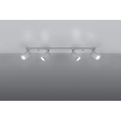 Spotlampe RING 4L 4xGU10/10W/230V hvid