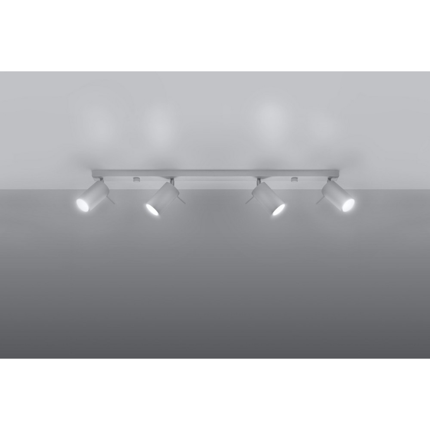 Spotlampe RING 4L 4xGU10/10W/230V hvid