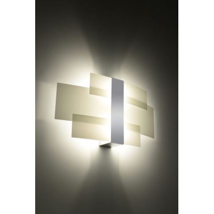Væglampe CELIA 2xG9/40W/230V skinnende krom/hvid
