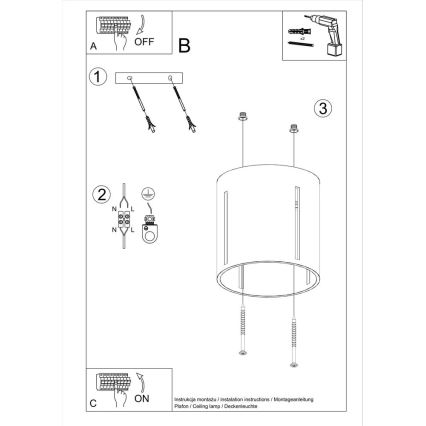 Sollux SL.0355 - Loftlampe INEZ 1xG9/40W/230V hvid