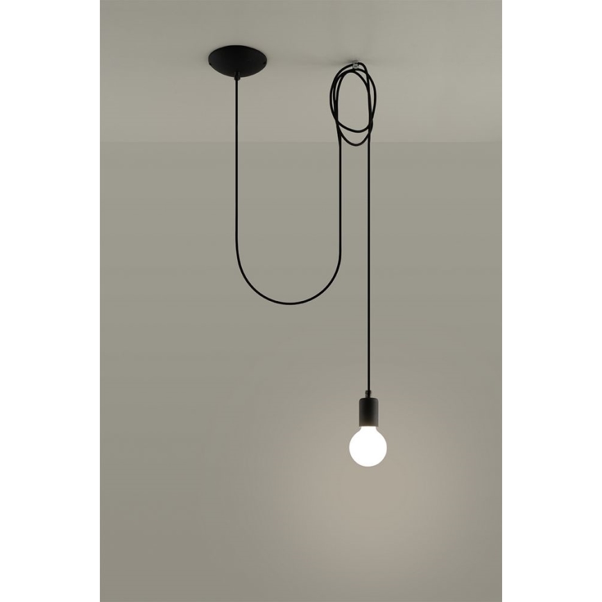 Pendel EDISON 1 1xE27/60W/230V edderkop sort
