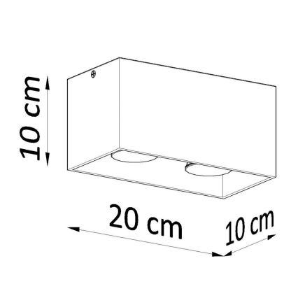 Spotlampe QUAD 2xGU10/40W/230V