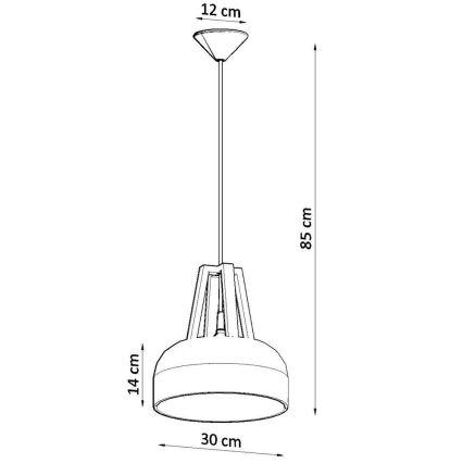 Pendel CASCO 1xE27/60W/230V diameter 30 cm Birk