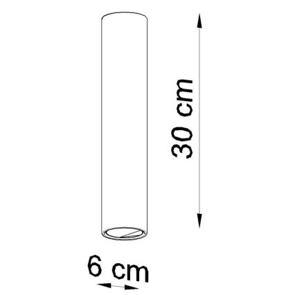 Spotlampe LAGOS 1xGU10/10W/230V 30 cm hvid