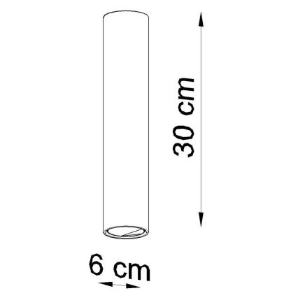 Spotlampe LAGOS 1xGU10/10W/230V 30 cm sort