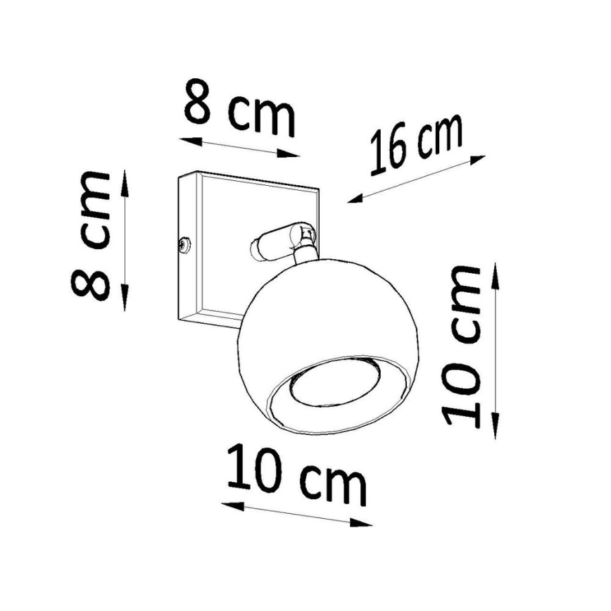 Vægspot OCULARE 1xGU10/10W/230V