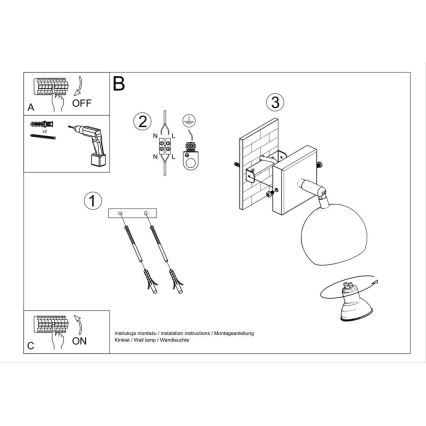 Vægspot OCULARE 1xGU10/10W/230V