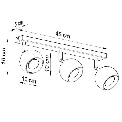 Loftspot OCULARE 3xGU10/10W/230V