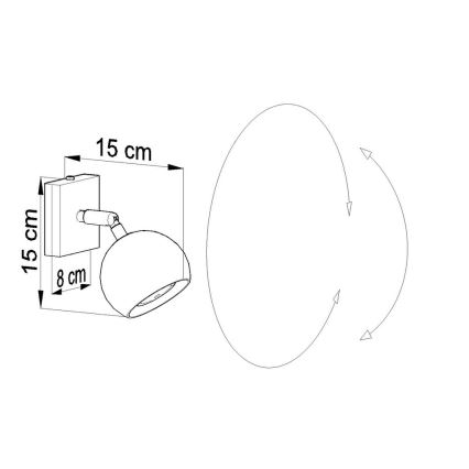Vægspot OCULARE 1xGU10/10W/230V