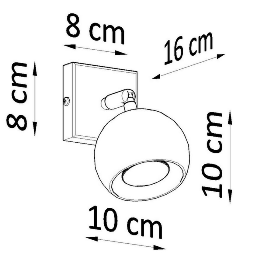 Vægspot OCULARE 1xGU10/10W/230V