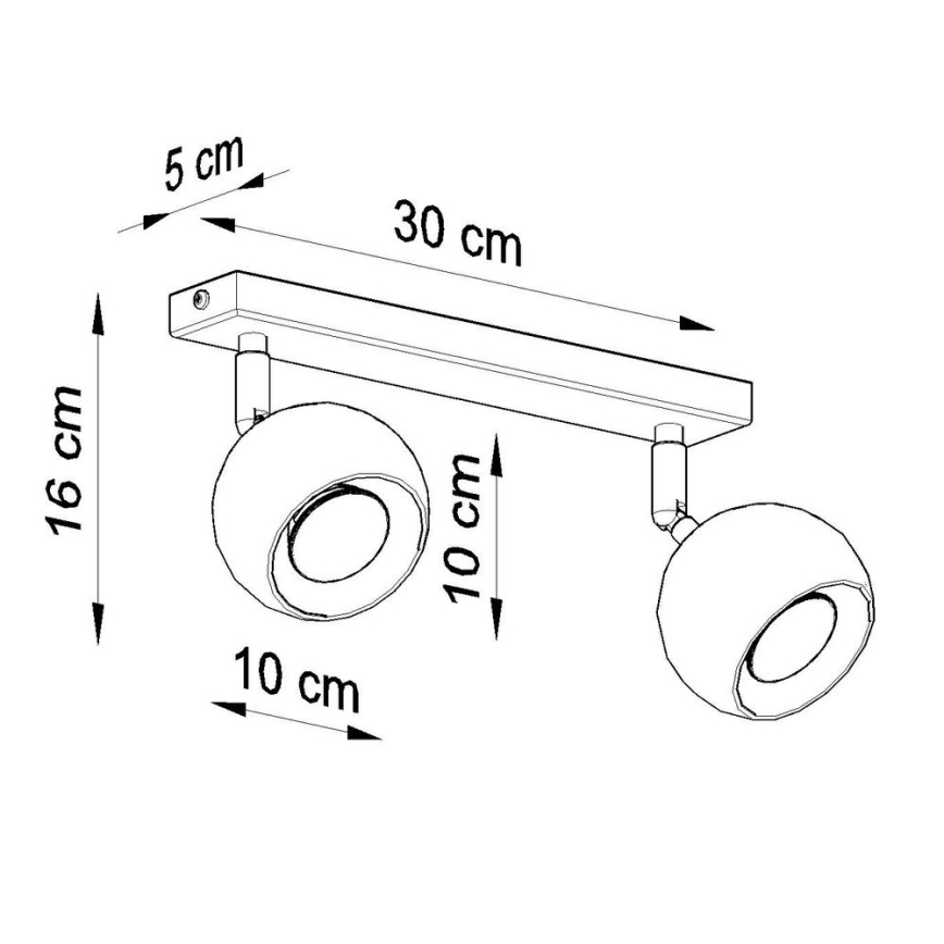 Loftspot OCULARE 2xGU10/10W/230V