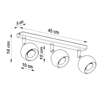 Loftspot OCULARE 3xGU10/10W/230V