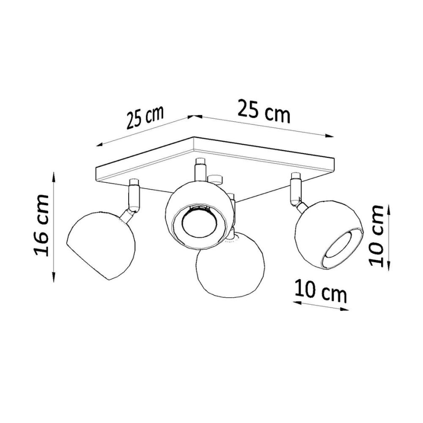 Loftspot OCULARE 4xGU10/10W/230V