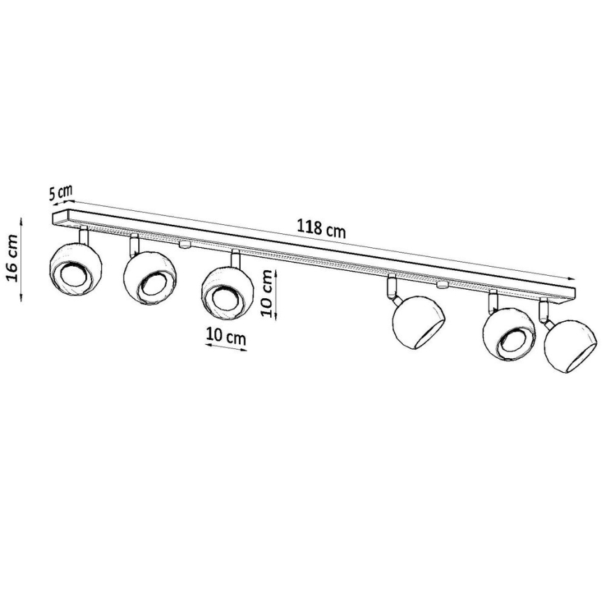 Loftspot OCULARE 6xGU10/10W/230V