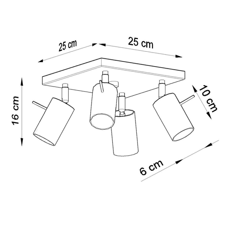 Loftspot RING 4xGU10/10W/230V