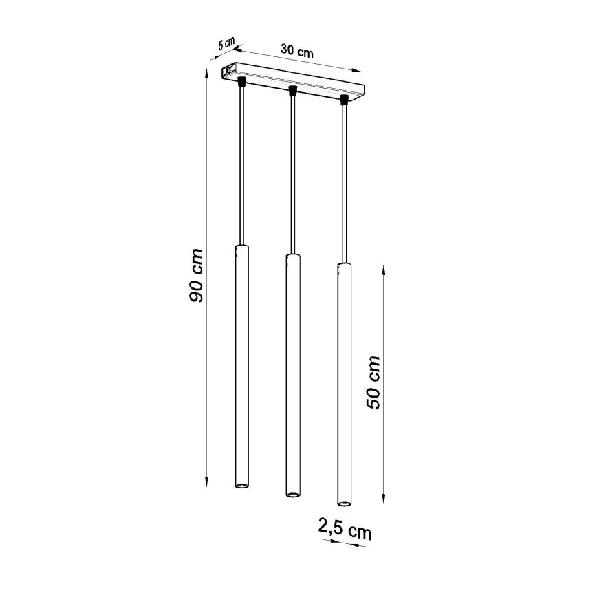 Pendel PASTELO 3xG9/8W/230V hvid
